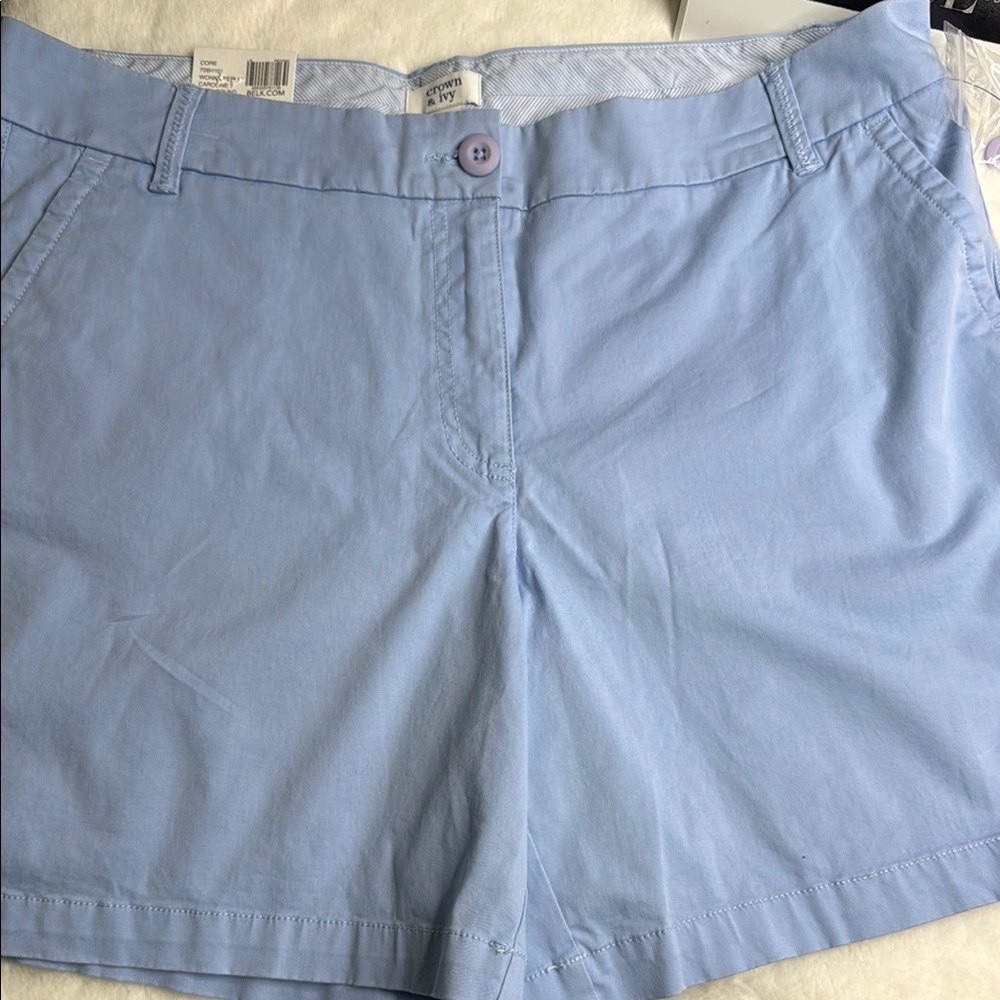 Light Blue Casual Shorts